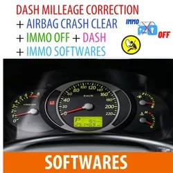 Car tools DASH MILLEAGE CORRECTION + AIRBAG CRASH CLEAR + IMMO OFF + DASH + IMMO SOFTWARES / TOTAL 32 GB Package of Software Ecu