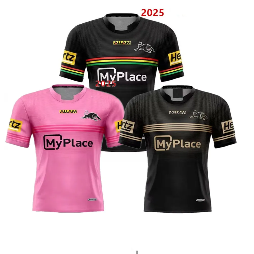 2025 Penrith Panthers Home / Away Rugby Jersey - Mens Size:S-5XL（Print Name Number）