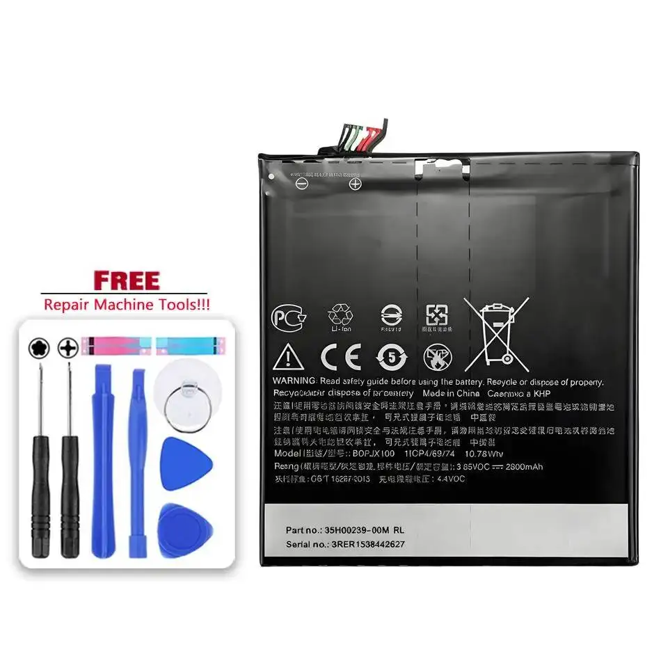 

Аккумулятор для мобильного телефона HTC One E9 E9w E9+ Plus E9PW BOPJX100, версия с высокой емкостью 2800 мАч