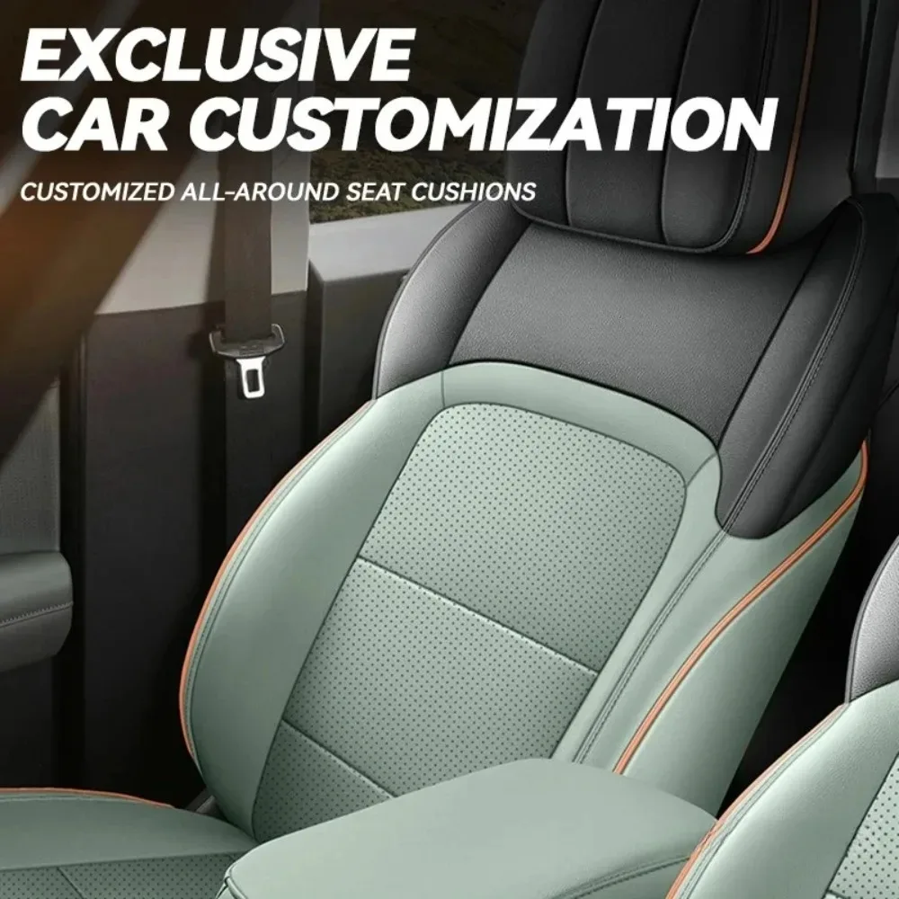 Penjualan Panas Set Sarung Jok Mobil Kustom Set Lengkap Sarung Jok Kulit Olahraga Depan dan Belakang untuk Aksesoris Icar 03
