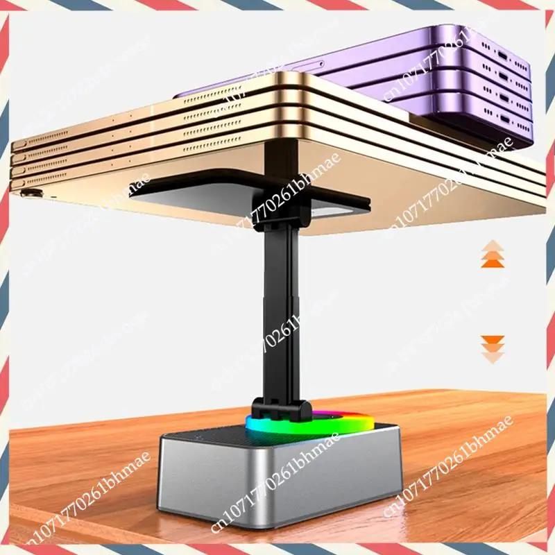 a21z-3x-3-in-1-mobile-phone-holder-audio-power-bank-bluetooth-call-speaker-multi-function-foldable-rotating-desktopgray