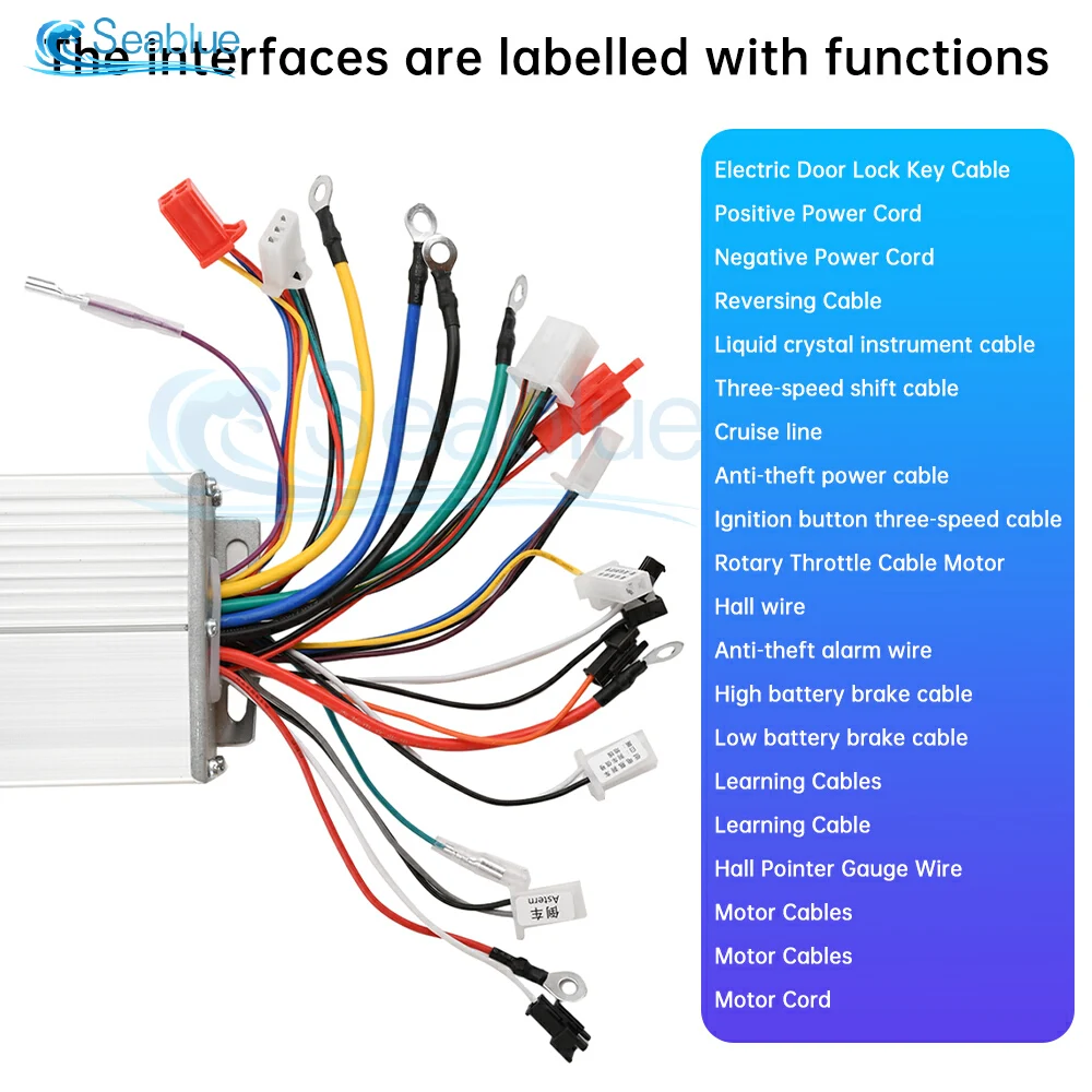 36V/48V 500W 30A E-Bike Brushless Motor Controller Waterproof, Silent, Auto-Phase, 3-Speed Modes with Cruise & Reverse Function - AliExpress 13 36V/48V 500W 30A E-Bike Brushless Motor Controller Waterproof, Silent, Auto-Phase, 3-Speed Modes with Cruise & Reverse Function - AliExpress 13