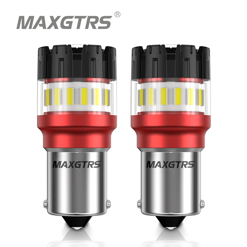 2x P21W BA15S lampa LED żarówki Canbus 1156 7440 W21W T20 3157 P27/7W do kamera cofania DRL sygnał światło cofania obiektywu 12V