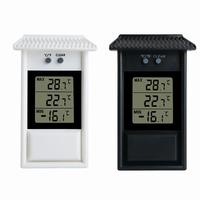 Garden Waterproof Thermometer Max Min Outdoor Window Refrigerator Greenhouse Temperature Meter Hook Hole -20~50C C/F Switch