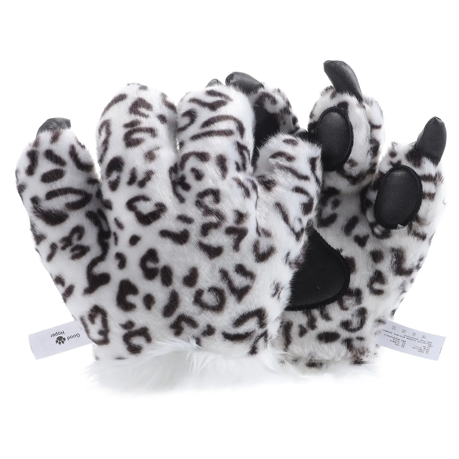 1 ペアスノーグローブ厚い毛皮のような冬ミット暖かさのための動物の足手袋コスプレパーティー仮面舞踏会ハロウィンギフト