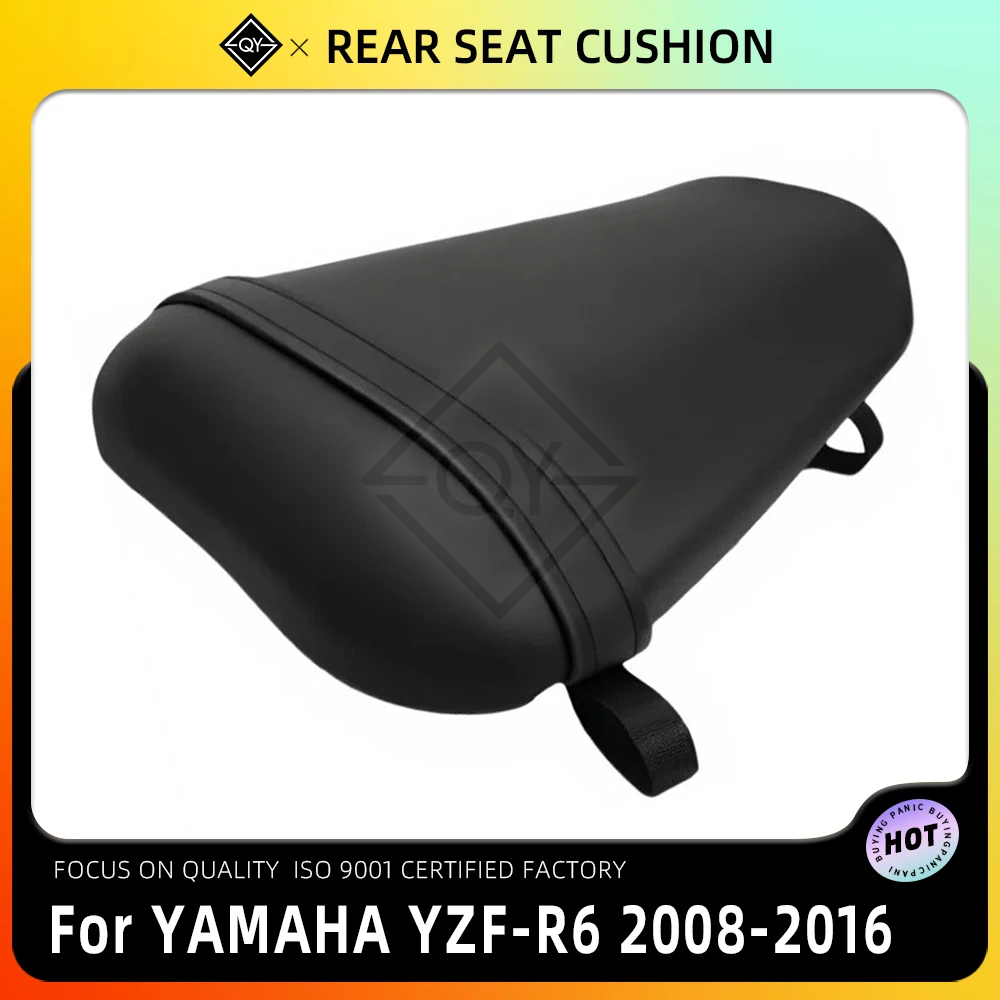 

Motorcycle Black Rear Seat Cushion Pressure Relief Comfortable Passenger Pad For Yamaha YZF R6 YZF-R6 YZFR6 2008-2016 2015 2014