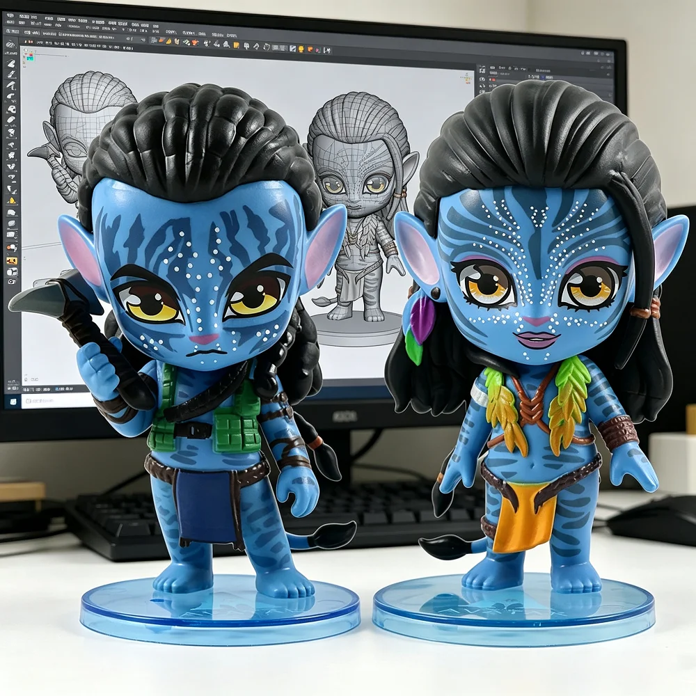 ＠ Avatar 2 Neytiri & Jake Sully PVC-Figur, Modell, kleine Statuen, Sammlerstücke, Tischdekorationen, Puppenmodelle, Dekorationen, Geschenke ﻿