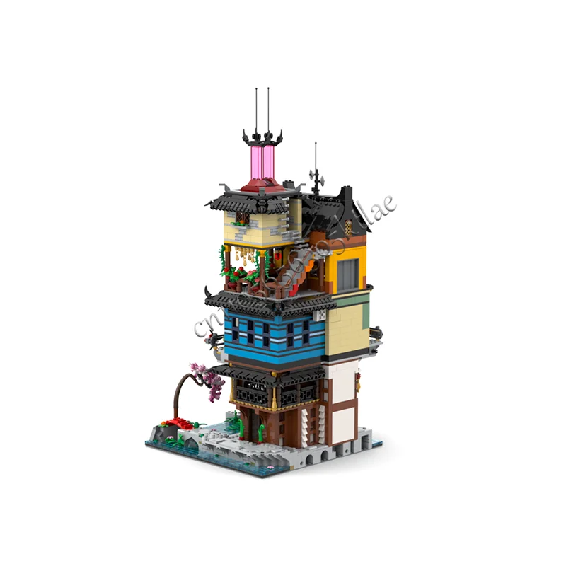 3947 PCS Hot Sale Cyberpunk Style Tower Building Blocks Set Futuristic Urban Architecture Kids Assembly Exquisite Birthday gifts view 3