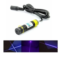 Adjustable 405nm 100/200/300mW Laser Diode Module Dot/Line/Cross Head 16x68mm Lighting