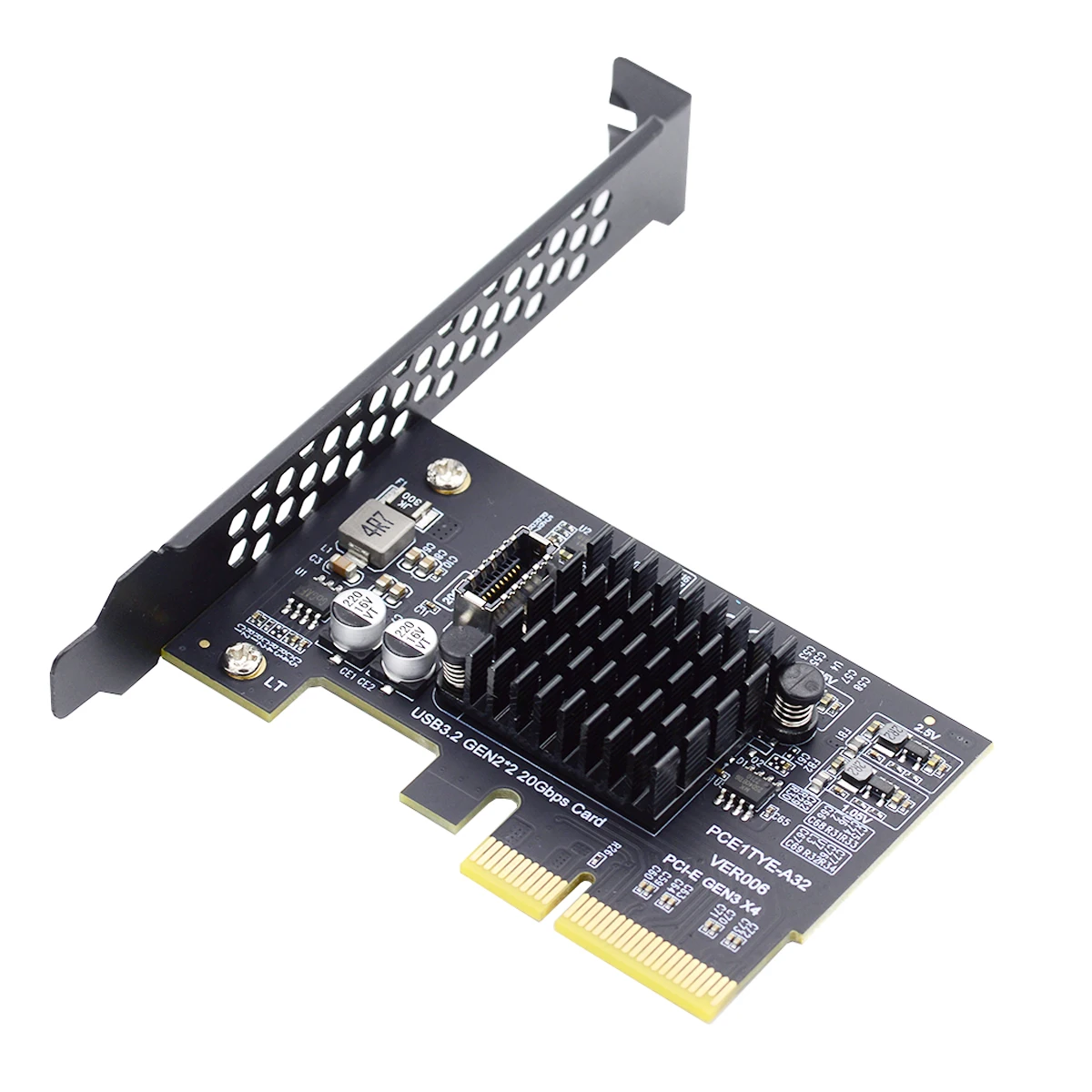 20Gbps Front Panel Socket to PCI-E 4X Express Card Adapter for Desktop Motherboard USB 3.2 Gen2 Type-E