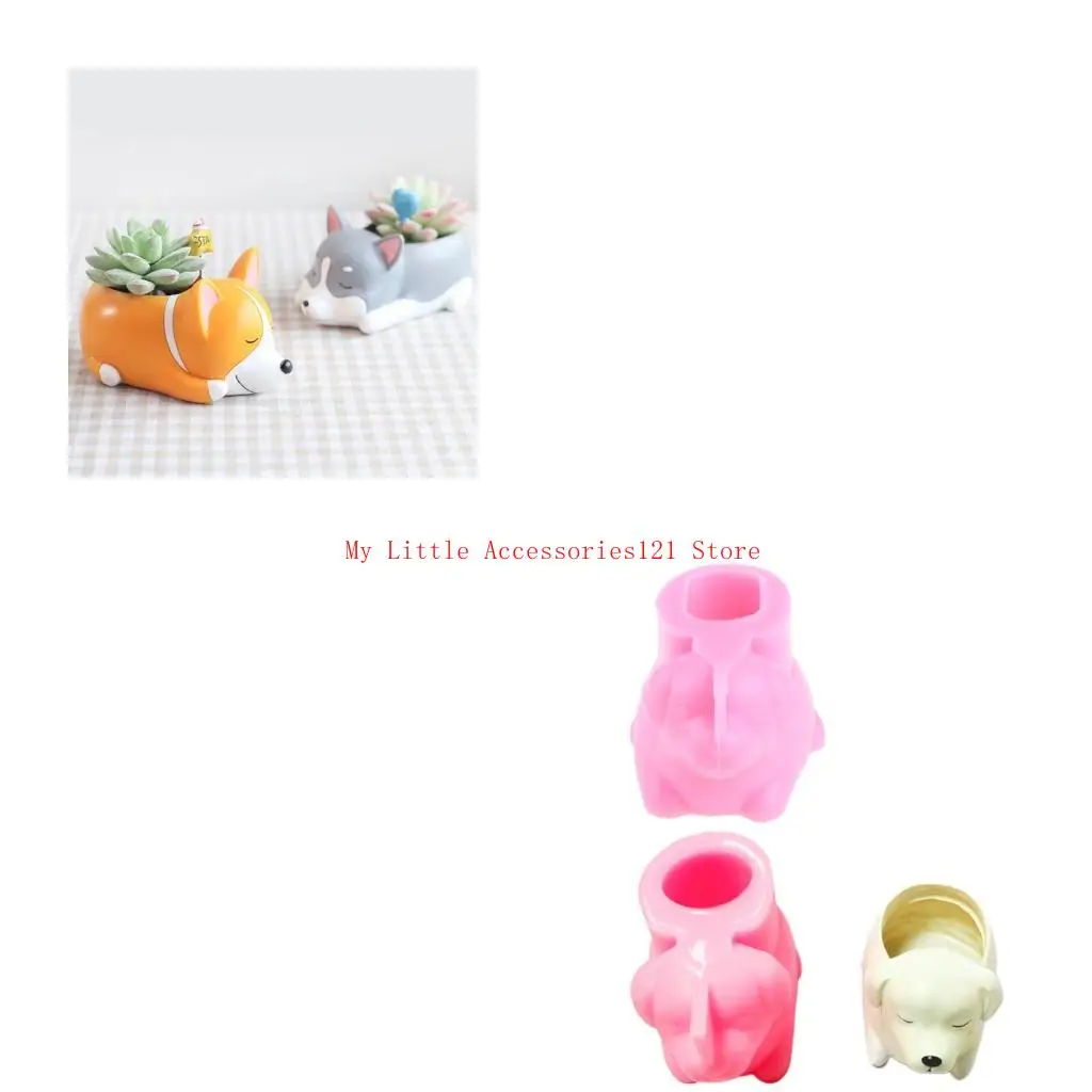 Exquisite Puppy-like DIY Succulents Pots Silicone Molds for Ideal for Handmade C