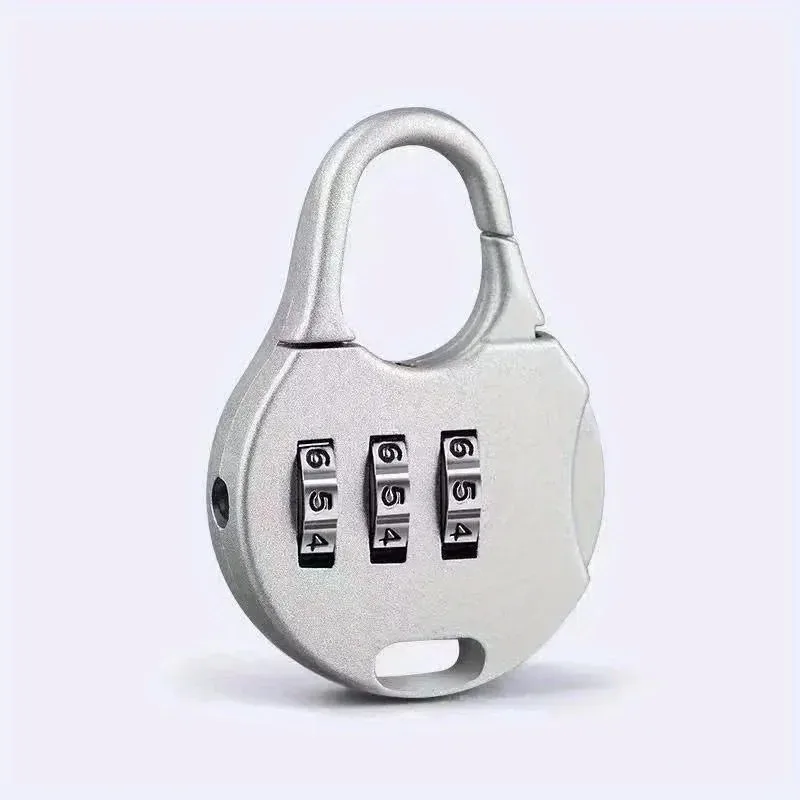 Zinc Alloy Small 3-digit Password Combination Padlock Suitcase Backpack Locker Smart Lock Password Key Anti-theft Lock Ing