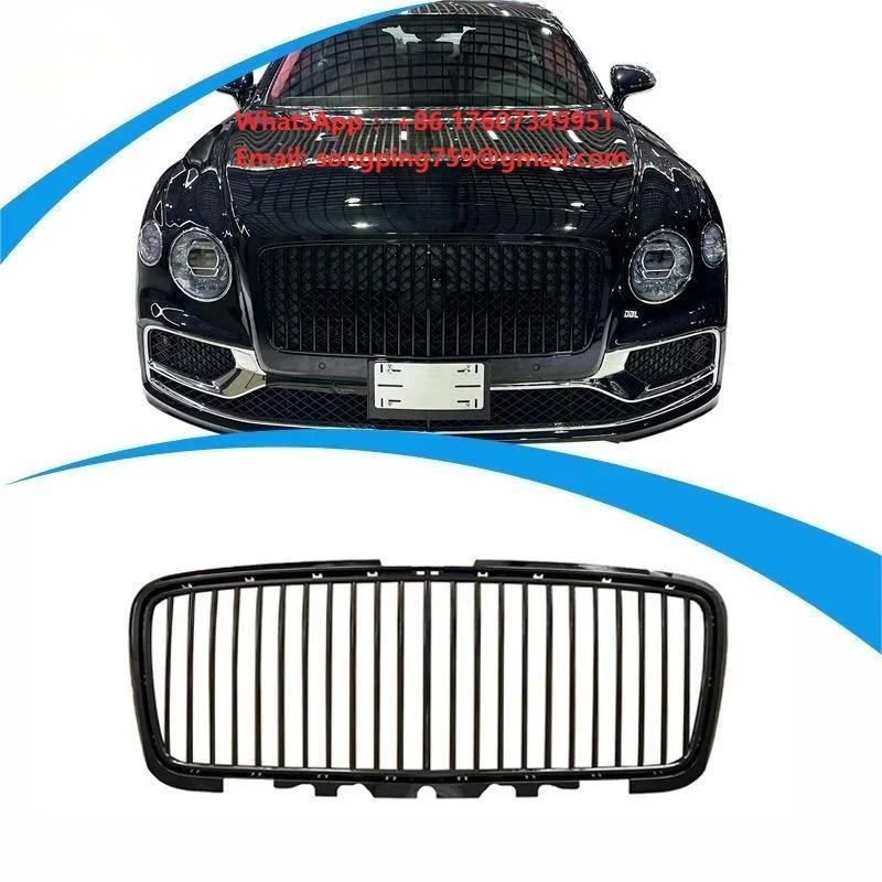 Car Mesh Grille for BENTLEY Flying Spur 2024 Vertical Grille Custom Car Grille Design Chrome-plated Bumper