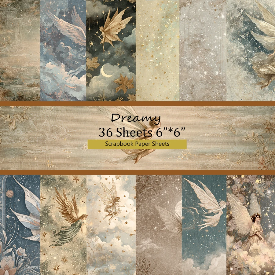 

Scrapbook Paper Pack (36 Sheets, 6"x6"): Vintage Typewriter Key & Ink Blot Prints for Scrapbooking, Origami & Literary Crafts