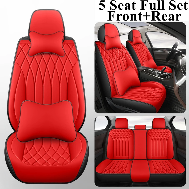 Front+Rear Full Set Car Seat Cover for Fiat 500 500L 500X Bravo Doblo Fiorino Fullback Idea Palio-Weekend Perla Punto Qubo Siena