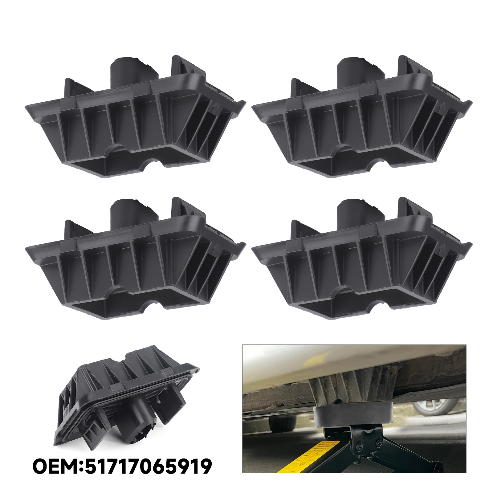 

OEM 51717065919 Black Car Support Jack Pad FOR BMW 5 SERIES E60 E61 X3 F25 2010-2017 SUV X4 F26 2013-2018 SUV Lifting Car