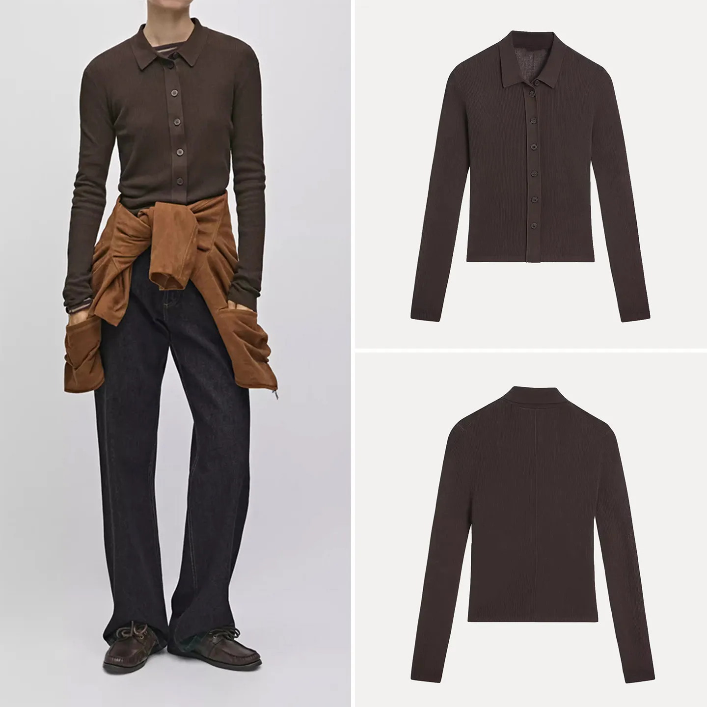 

Женский модный длинный кардиган с открытым передом, простой, стильный, зимний, вязаный свитер на пуговицах, повседневная верхняя одежда