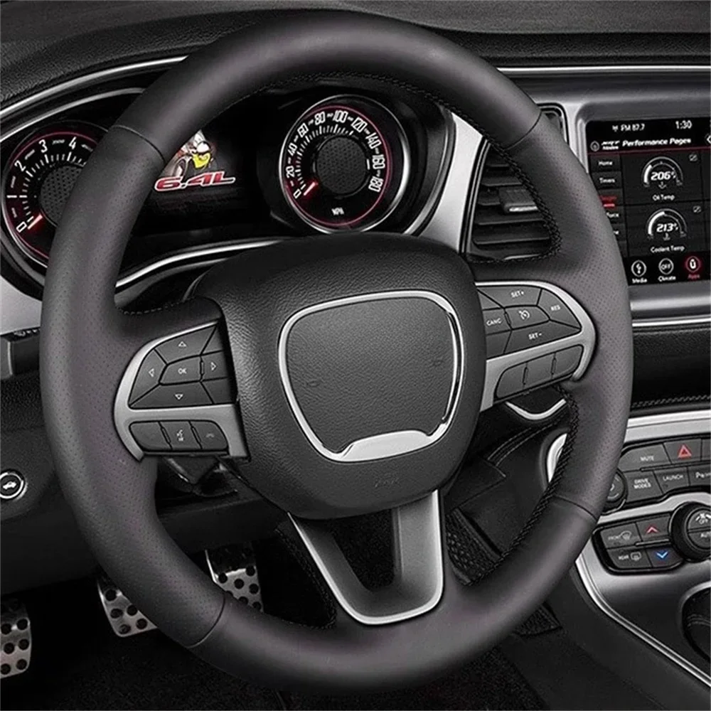 

Customized DIY Car Steering Wheel Cover Accessory Interior For Dodge (SRT) Challenger 2015 2016 2017 2018-2021 Charger 2015-2021