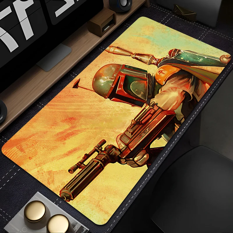 Mauspad, Mauspad, Star Wars The Mandalorian, Computer-Tastatur-Pad, Mauspad, Gamer, weicher Büroteppich, Tischmatte, Desktop-Matte