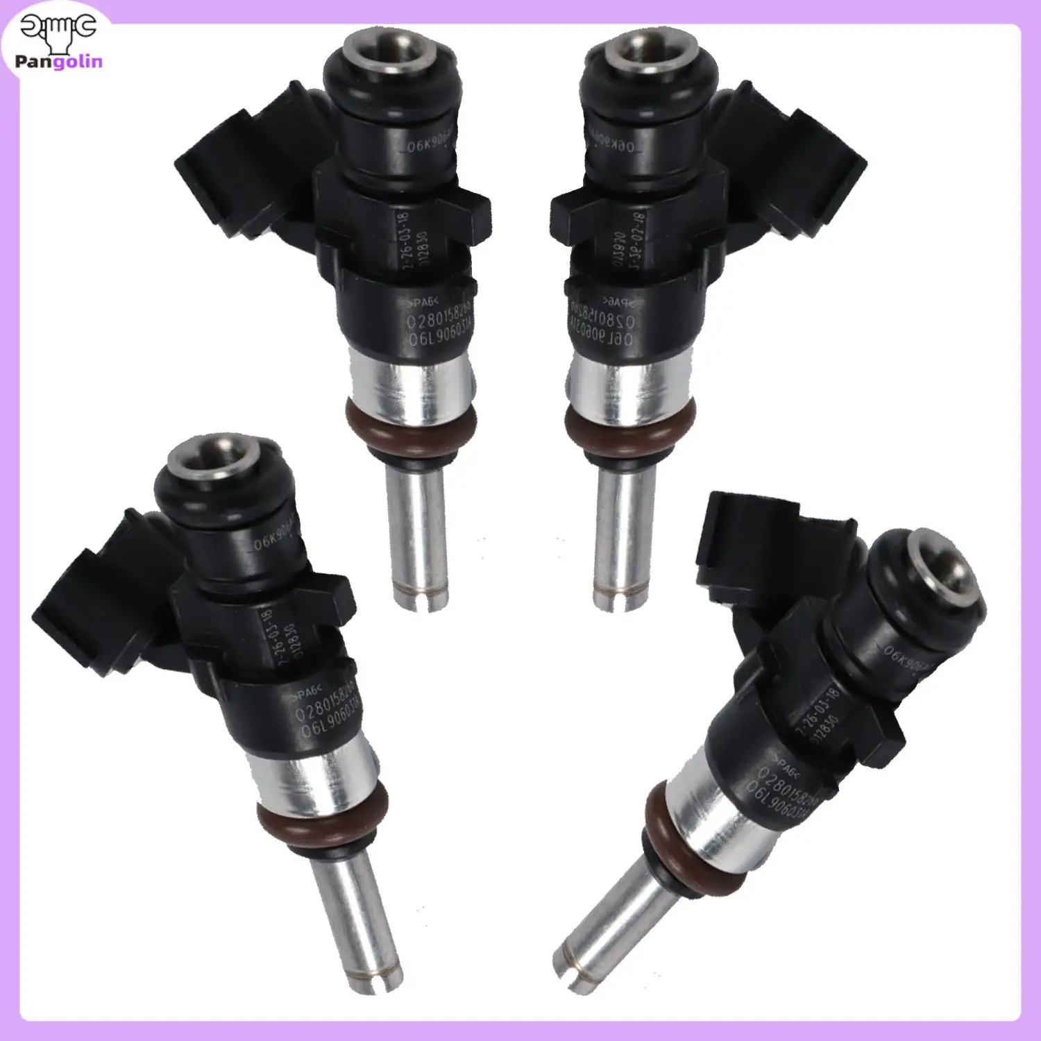 

4pcs Fuel Injectors For VW Golf AUDI SEAT 06L906031A 06L906031B 06L906031D 06L906031C 06L906031E 95890603100 2-pin connector