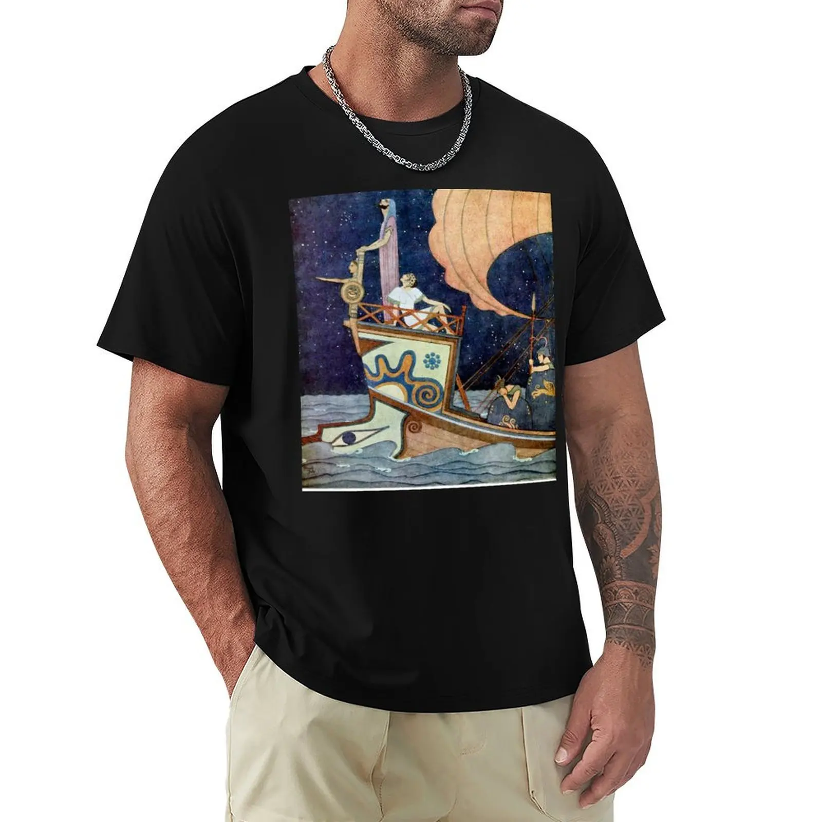 

Jason and the Argonauts - Edmund Dulac, Tanglewood Tales T-Shirt Short sleeve tee cotton man t-shirts t shirts for men graphic