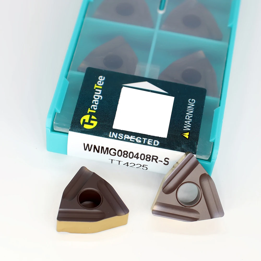 10Pcs WNMG080404 R-S TT4225 Carbide Inserts External Turning Tools for Machining Steel Metal Turning Tools Machine Blade Parts