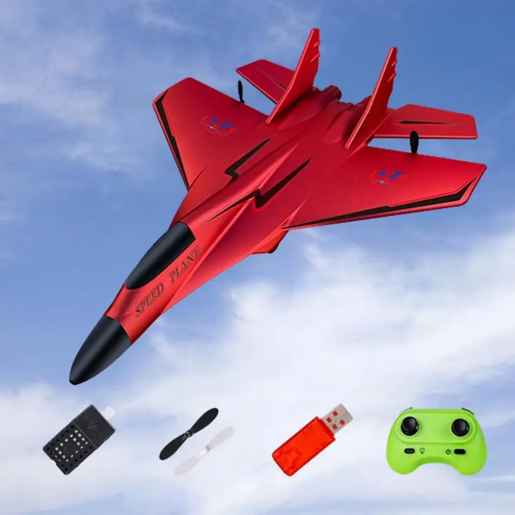 Fixed Wing Aircraft with Flash Light Anti Collision RC Foam Airplane Model Toy Age 8-12 Ready to Fly for Beginners Boy Gift