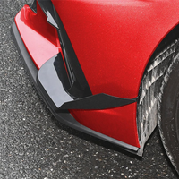 A61M-Front Side Canard Cover For Corvette C8 Stingray Z51 2020-2024 Car Side Body Bumper Air Vent Fins Trim