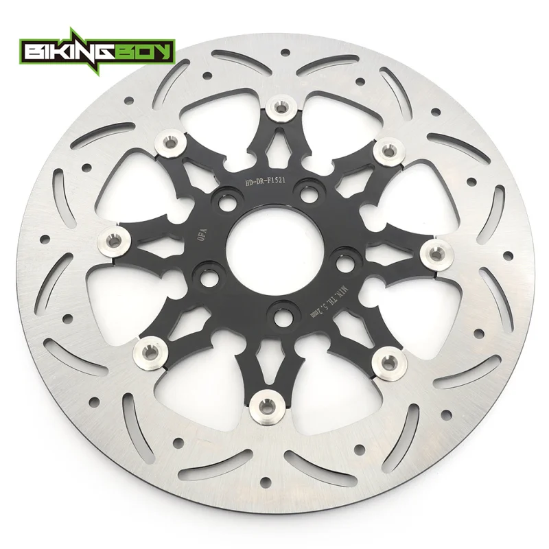 BIKINGBOY Hinterradbremsscheibe für Road King FLHR FLHRC Road Glide FLTR Street Glide FLHX Electra Glide LOW RIDER FAT BOB 12 – Detail 11