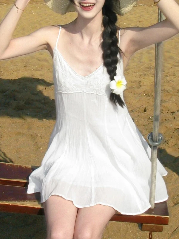 Pure White Embroide…