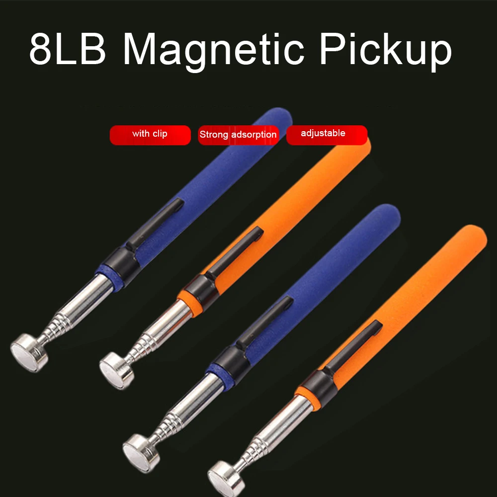 Gaqqee 8Ibs Mini portatile telescopico magnetico Pick Up Tool magnete Stick Grip estensibile penna a lunga portata asta per la raccolta dei dadi