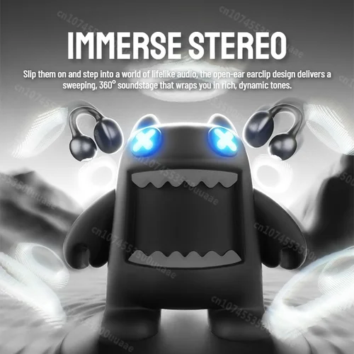 Imagen 2 del producto Audífonos Zombiescat B16, Auriculares Inalámbricos Bluetooth 6.0 con Clip para Oreja, HiFi Estéreo, Deportivos, con Cancelación de Ruido ENC, Llamadas Claras, TWS