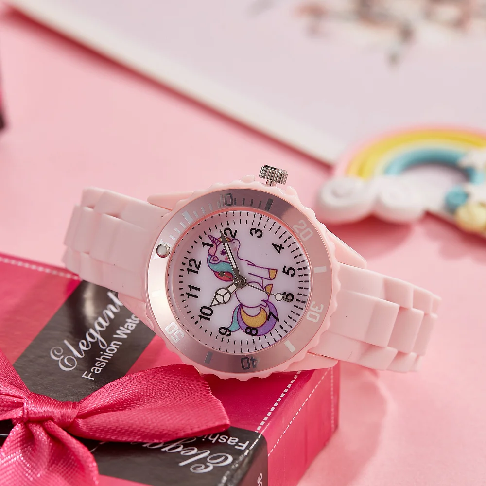 Unicorn Children Watch For Girls Lovely Fashion Girl Wristwatches unicorn Quartz Watch Student Kid Watch Holiday Gifts