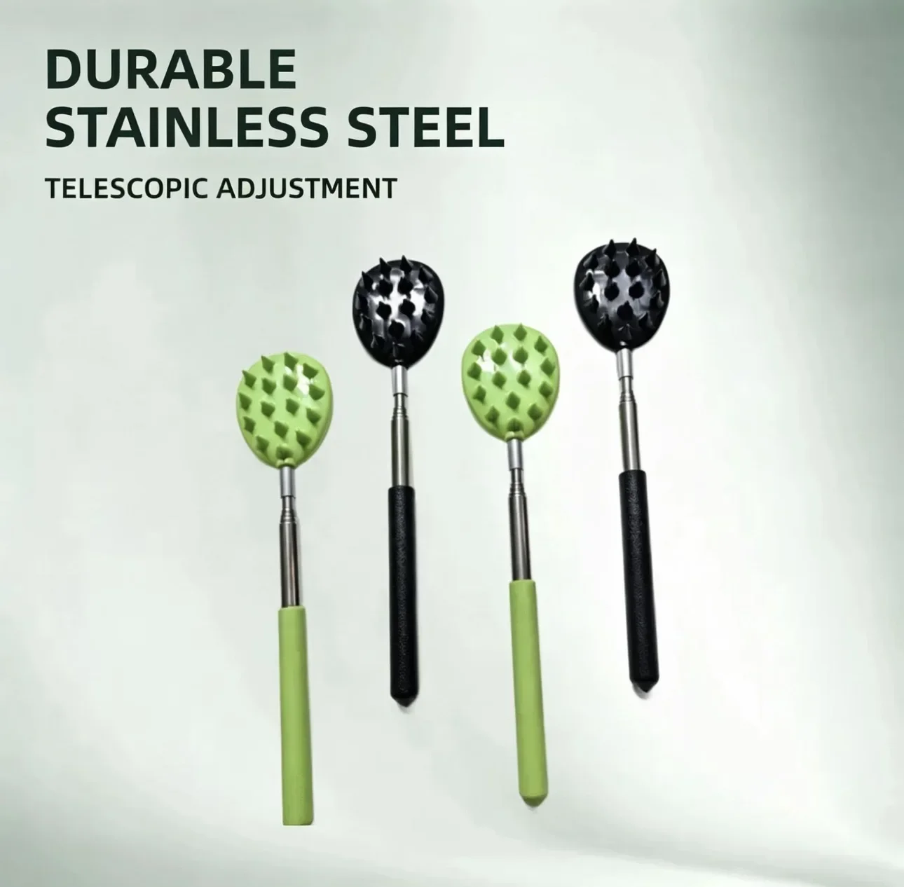 Adjustable Cactus Back Scratcher Massager for Men & Women - Long Lasting PVC Itching Stick