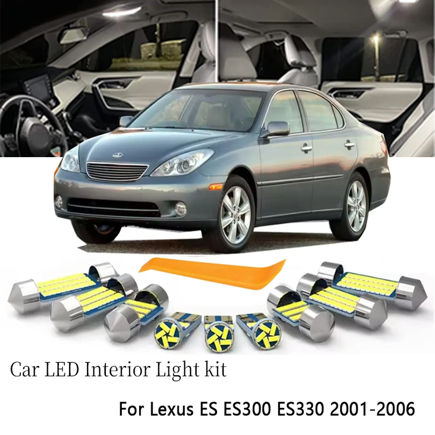 15Pcs For Lexus ES ES300 ES330 2001 2002 2003 2004 2005 2006 LED Bulb Interior Dome Reading Door Trunk License Plate Light Kit