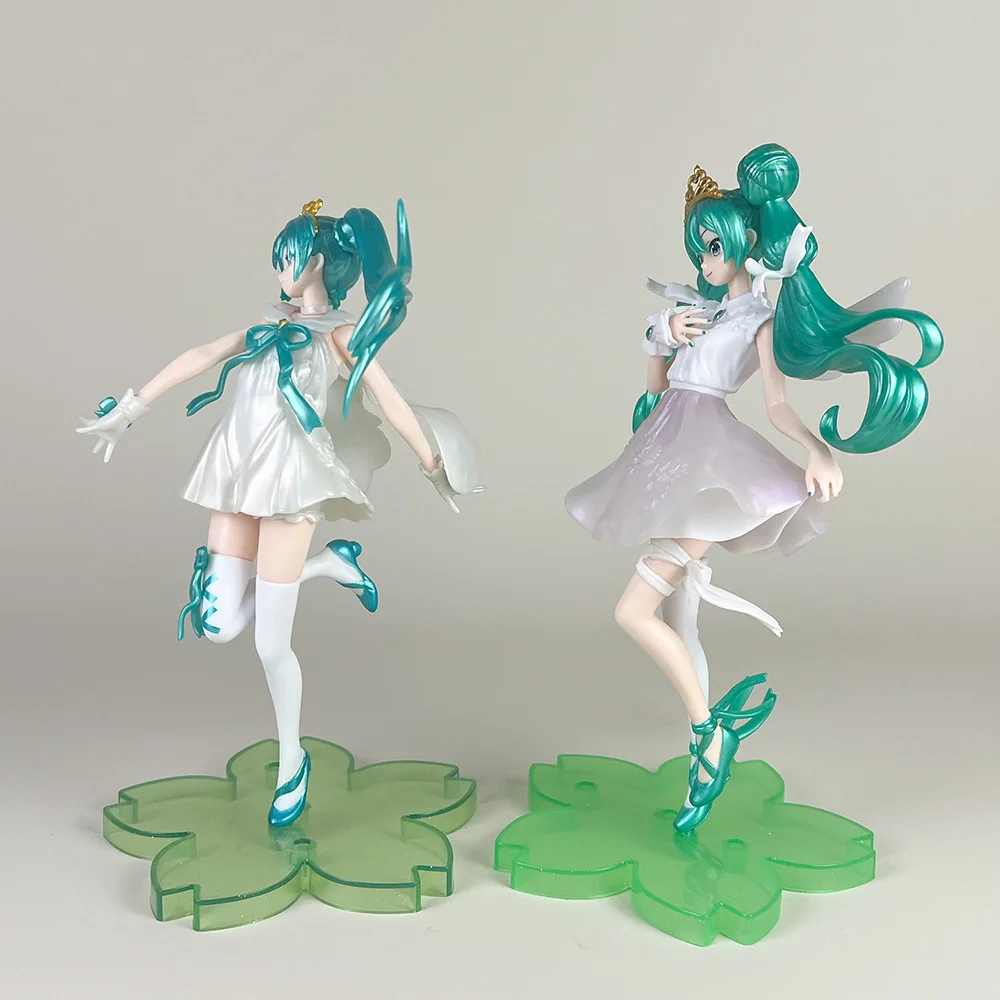 Hatsune Miku princesa pelo largo Kawaii postura de pie figura de acción PVC modelo decoración de escritorio juguetes colección de muñecos regalos en caja