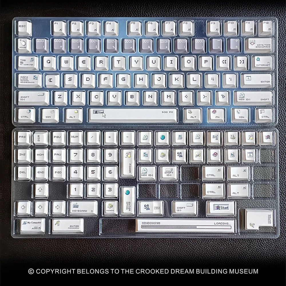 95 theme keycap PBT original five-sided hot sublimation 134 keys feeling full cross shaft universal