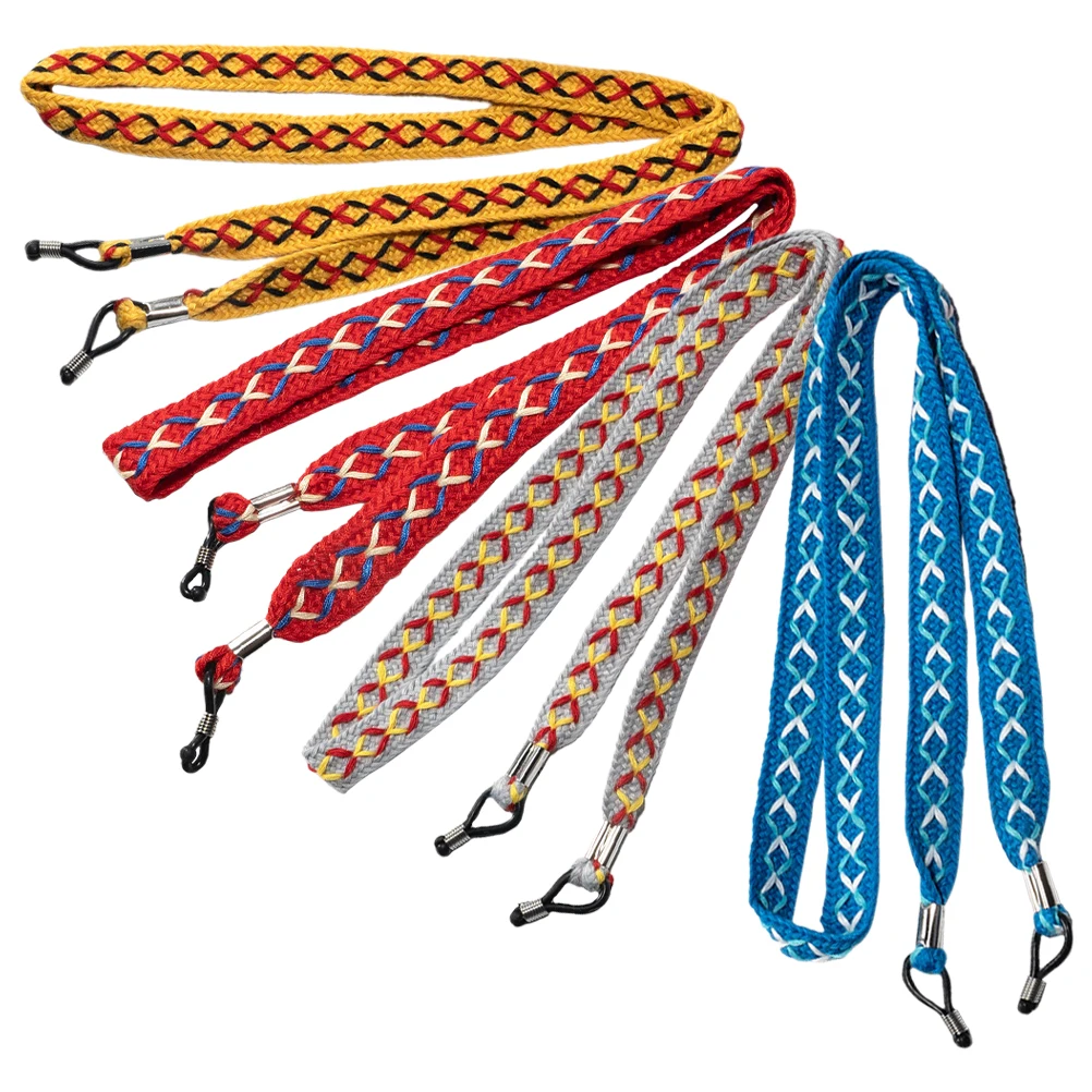 

4 шт., ремешок для очков, ремни для очков, тканевые держатели в стиле ретро, регулируемая длина, легкий портативный дизайн для путешествий