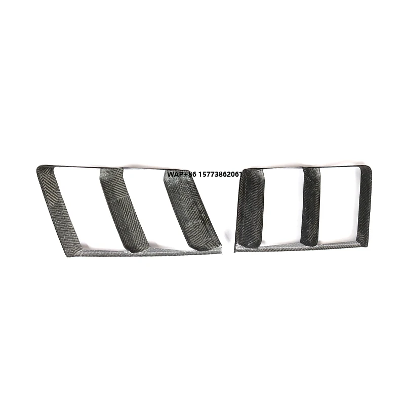 

Dry Carbon Fiber R8 2 Gen Front Bumper Lower Fog Grille Vents Cover for R8 V10 Plus Coupe 2-Door 2016-2020