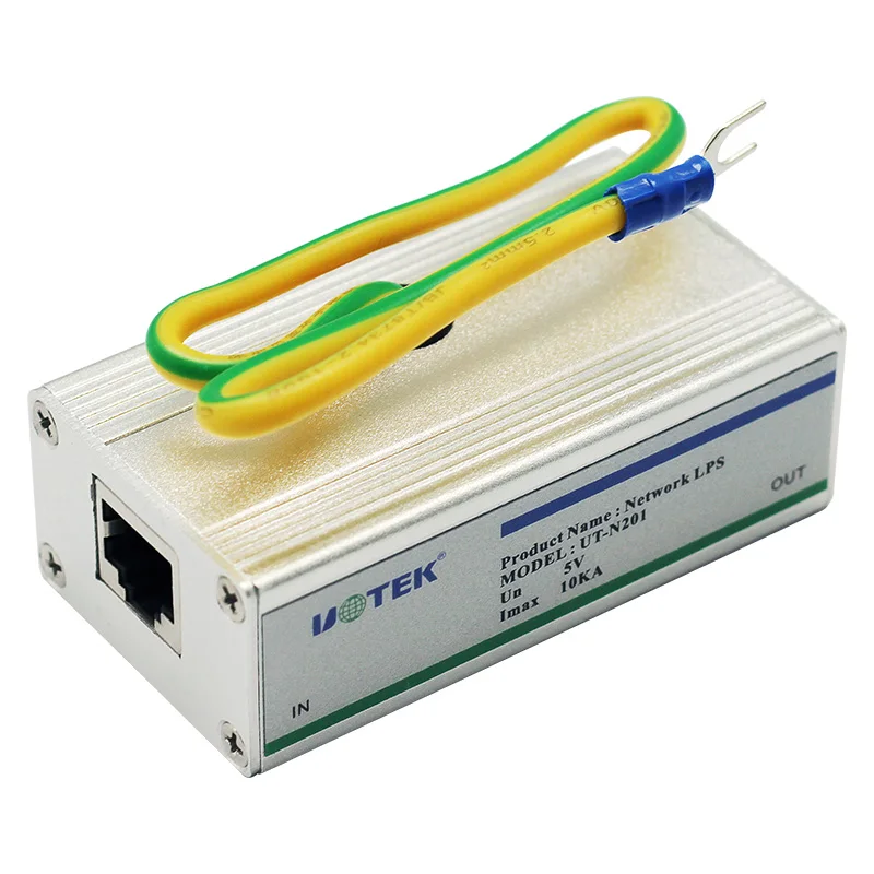 Pararrayos RJ45, pararrayos, IEC61643-21:2000 / GB/T18802.21, bloque de terminales RJ45, UOTEK UT-N201