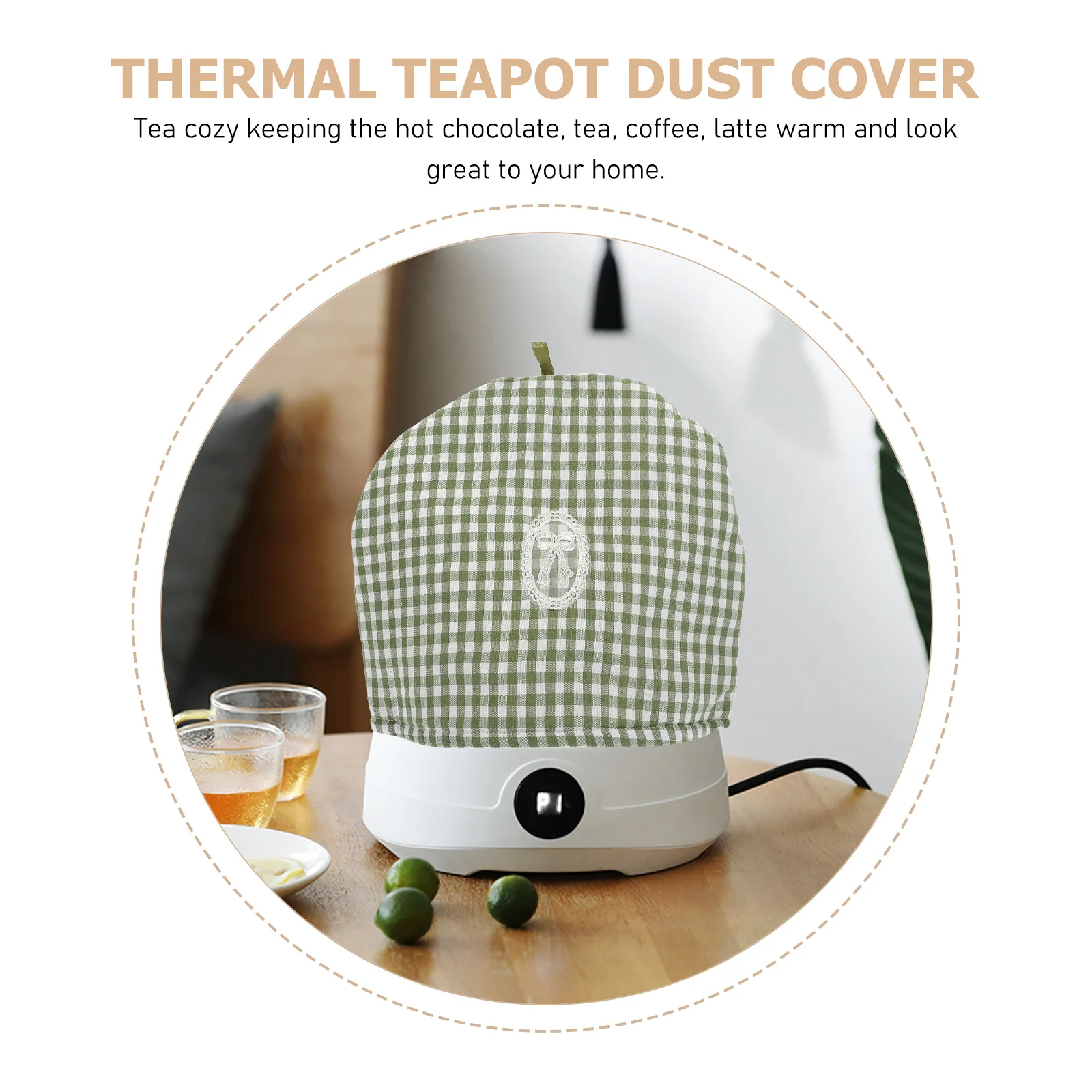 

Stylish Tea Cozy with Print Design Fits Most Teapots Heat Retaining Protective Cover for Home Travel Kettle Warm Keeper