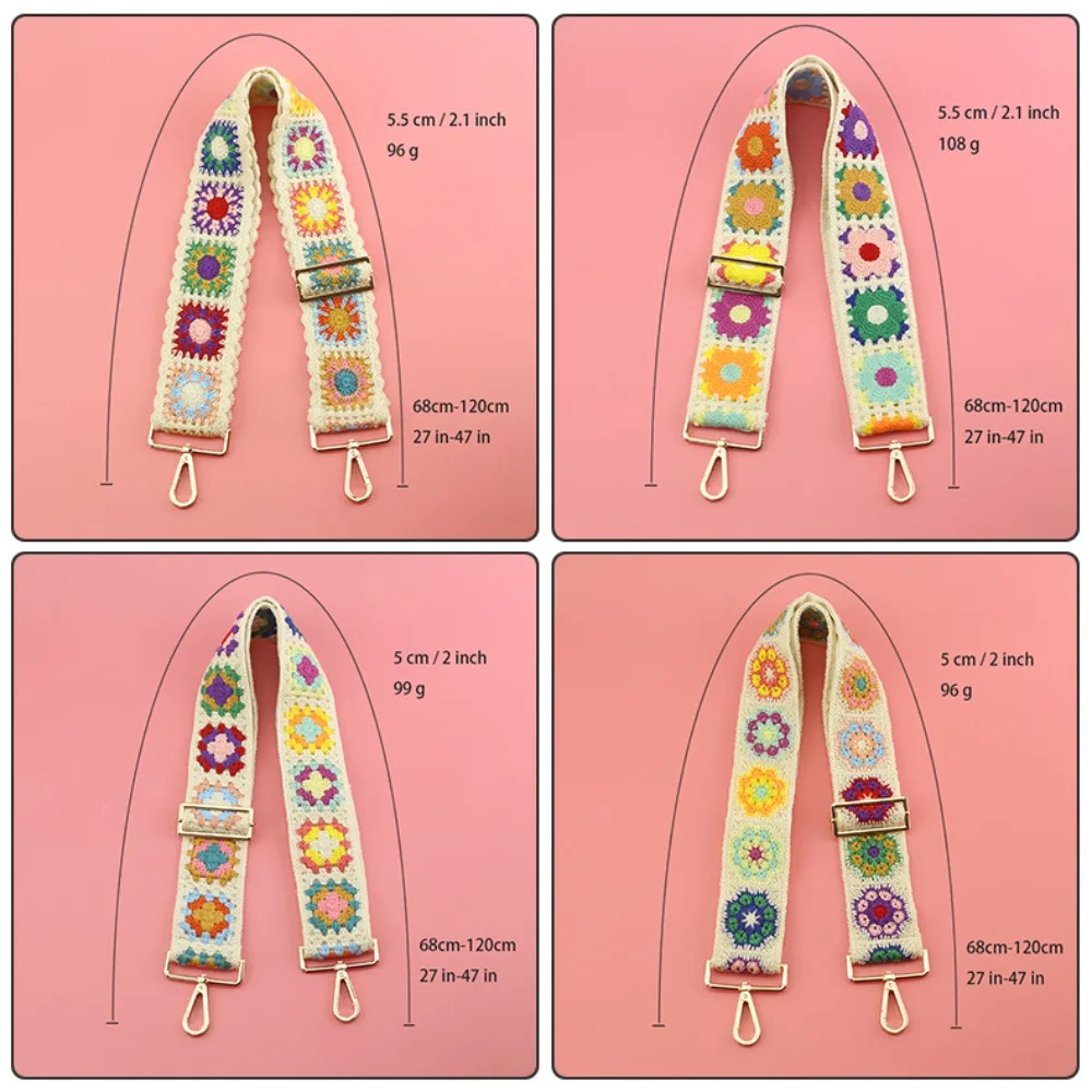女性のための調節可能なクロスボディバッグ,ヴィンテージパターンのバッグ,手織り,レース,簡単な取り付け,ファッション