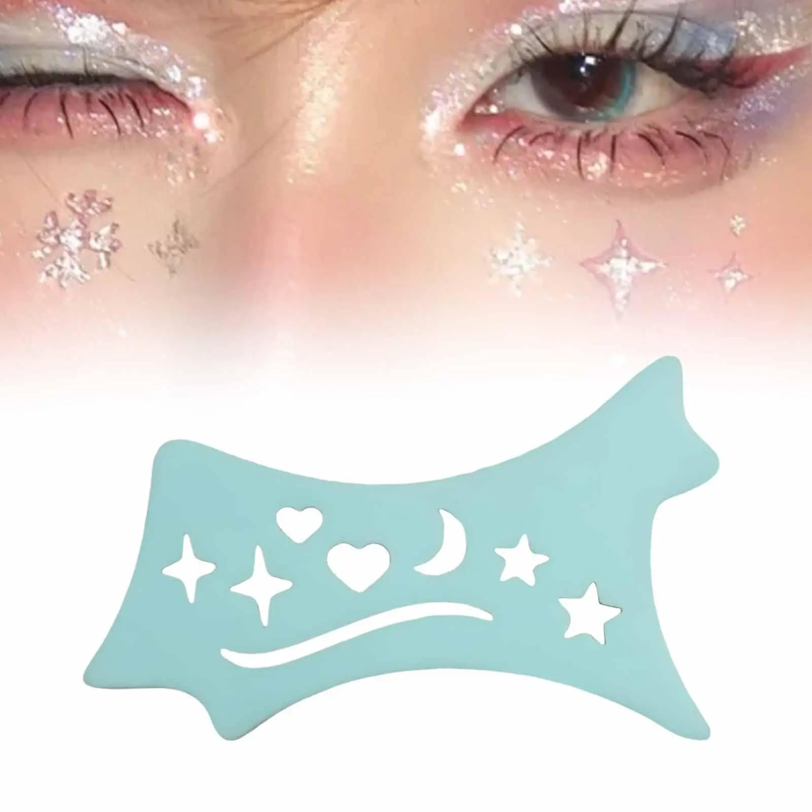 Leicht zu reinigende Eyeliner-Schablonen, Silikon-Make-up-Werkzeug zum Erstellen von farbenfrohen Pfeil-Eyelinern für Frauen und Mädchen