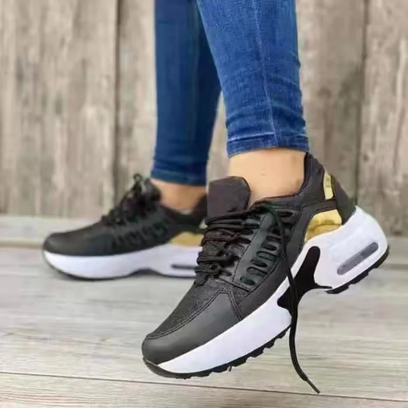 Women Sneakers Luxury Casual Sports Shoes Ladies Platform Sneaker Air Cushion Running Lace Up 2023 Outdoor Fashion Spring Autumn