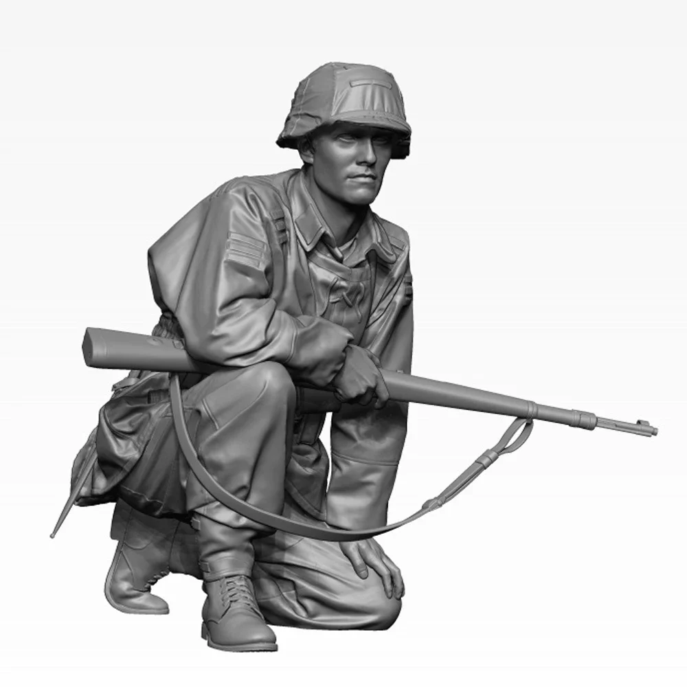 1/16 WWII soldier, Resin Model figure soldier, WW2 Military themes, Unassembled and unpainted kit