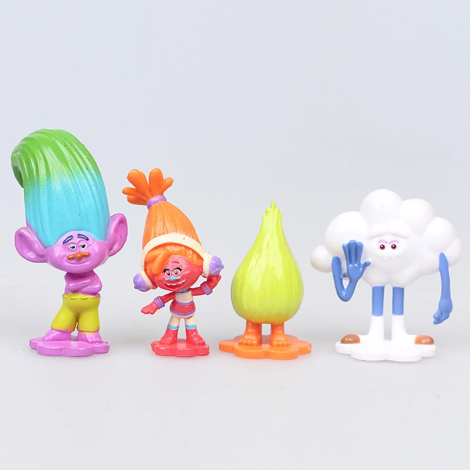 3-6cm 12pcs/Set Trolls Branch Critter Skitter Figures Trolls Children Trolls PVC Action Figure Toy Cartoon Character Kids Gifts