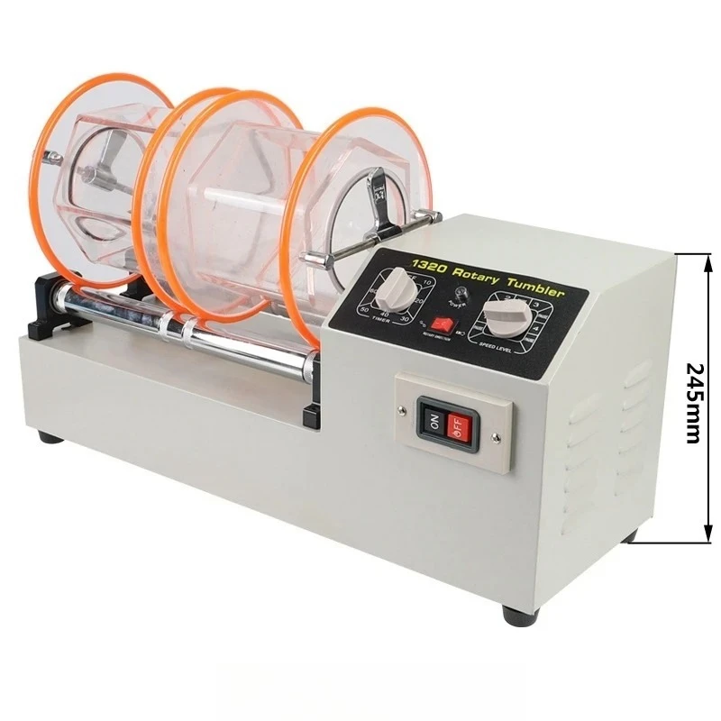 KT-1320 Polishing Machine 19KG Four-Speed Adjustment Work Timing Coin Cleaning Large Jewelry Polishing Equipment for Metal Craft