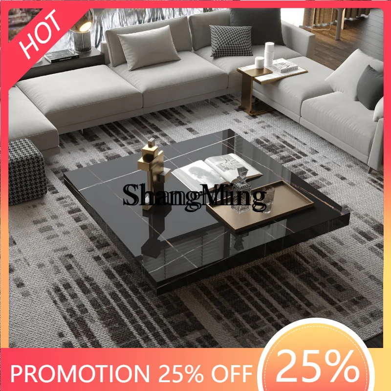 

FG good-looking household modern natural marble square storage coffee table