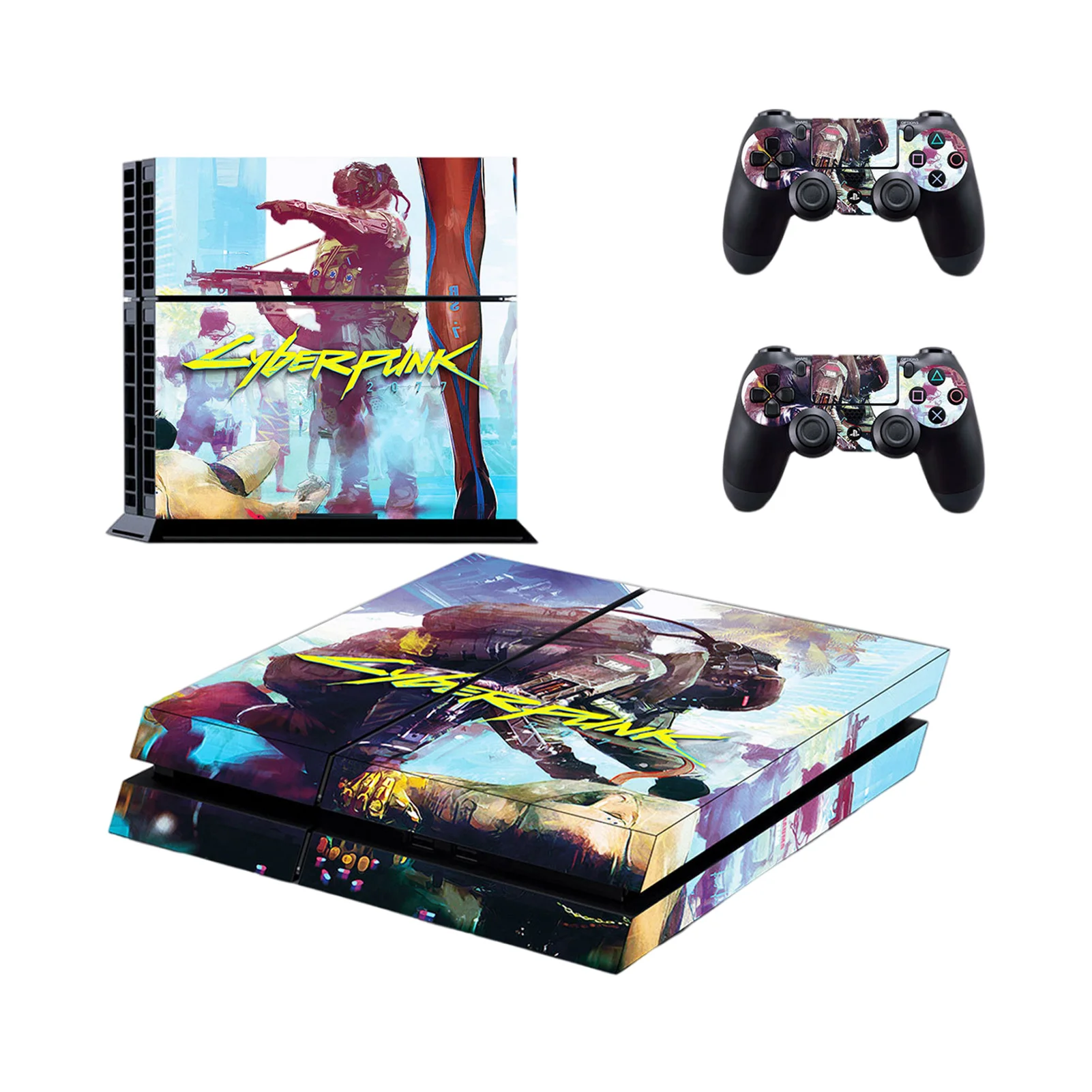 PVC Sticker Skin For PS4 Slim Sticker For Sony Playstation4 Slim Controller Skin Sticker For PS4 Skin Cartoon Game Control Decal