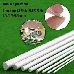 1/5/25/50pcs ABS plastic round rods for home,house sand table model building stick making landscape architecture tool.